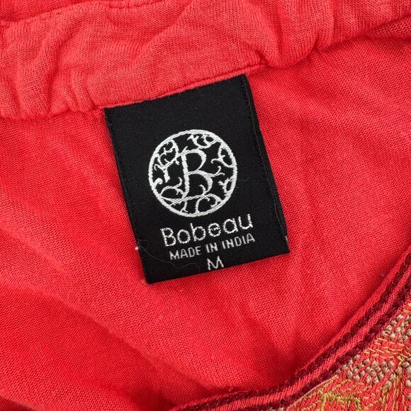 Bobeau Coral Flowy Embroidered Tank Top Womens Medium Boho Western Hippie - Picture 4 of 9